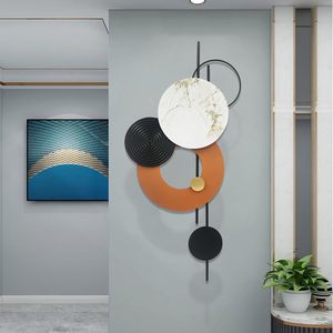 ศิลปะแขวนผนังโลหะทรงกลมแบบโมเดิร์นดีไซน์ที่ดีที่สุดพร้อมหินอ่อนสไตล์อาร์ตเดคโค - Product Image 6