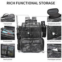 Sac de pêche étanche et durable avec plusieurs poches pour les aventures en plein air Sac de pêche portable avec bandoulière réglable