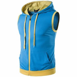 High Quality Men Fashion Casual Wear Gym <b>Hoodies</b> Wholesale <b>Sleeveless</b> Fitness <b>Hoodies</b> Spandex / Cotton Breathable Gym <b>Hoodies</b> - Product Image 6