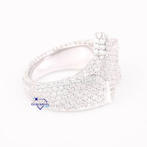 Personalizado rapero Hip Hop anillo joyería 925 plata esterlina Iced Out hombres VVS laboratorio crecido diamante hombres estrella anillo - Product Image 5