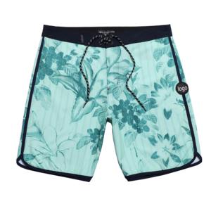 Pantalones cortos de playa para hombre con estampado de transferencia de calor, temporada de verano de alta calidad, informal, de poliéster, respetuosos con el medio ambiente - Product Image 1