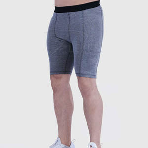 Pantalones cortos de entrenamiento físico para gimnasio de poliéster 100% hechos a medida para hombre, cintura elástica duradera, patrón sólido, cintura media informal - Product Image 2
