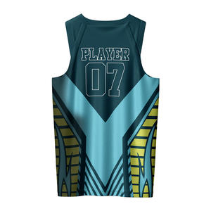 ชุดบาสเก็ตบอลผู้ชายแบบไม่มีแขน คอวี ผลิตโดยโรงงานโดยตรง ขายส่งตามสั่ง ผลิตจากโพลีเอสเตอร์ 100% ระบายอากาศได้ดี แห้งเร็ว - Product Image 2