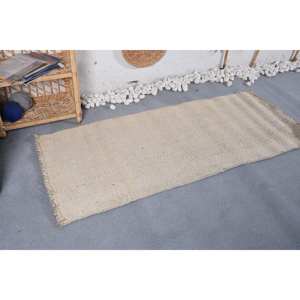 Alfombra rústica de yute de lana Beige, gran área de 24x55 pies, tejido plano, respaldo de látex, patrón de retazos para adolescentes para pasillo, habitación rectangular - Product Image 2