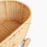 Poussette en rotin durable pour la décoration de la crèche et les chambres d'enfants de 6 mois à 3 ans, non pliable