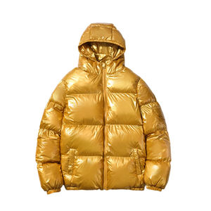 2025 última chaqueta acolchada brillante de estilo callejero para hombres y mujeres de la mejor calidad con servicio OEM de invierno con cuello levantado - Product Image 1