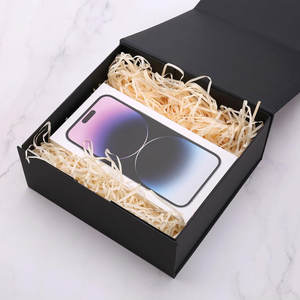 Caja de regalo de papel negro de alta calidad de 7,8x7x3,1 pulgadas con tapas Cierre magnético para padrinos de boda Regalos de propuesta de dama de honor - Product Image 2