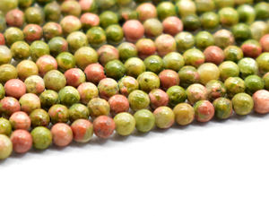 Cuentas de Unakita Natural de grado AAA, cristales verdes de 2 mm en cuerdas de 16 pulgadas, alta calidad para la fabricación de joyas - Product Image 4