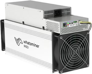 Whatsminer M60 microbt Crypto thợ mỏ BTC asic thợ mỏ với PSU cho khai thác mỏ trang trại hashrate cao 170t/172t/174t điện năng thấp 19.9W - Product Image 1