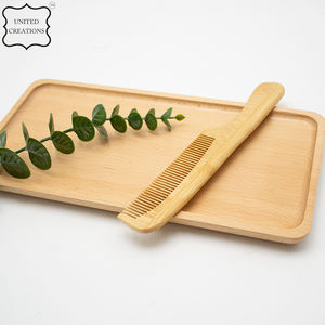 Peine de dientes estrechos de bambú de madera respetuoso con el medio ambiente con logotipo personalizado, superventas al por mayor personalizado de fábrica - Product Image 4