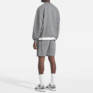 Ensemble sweatshirts et shorts design en éponge pour hommes ensemble de survêtements ensemble de shorts 2 pièces à col rond personnalisés - Product Image 2