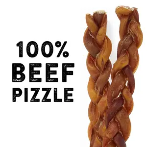 Wholesale Price Braided Bully Sticks Factory Dried Beef Top Quality Dried Natural Beef <b>Pizzle</b> Dog Chew Bully Sticks From India - Product Image 2