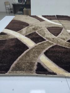 Alfombra 3D Moderna con Diseño Floral Jacquard, Tejida a Máquina, de Yute, Acolchada, de Pelo Medio, Reversible, con Base de Látex, para Sala de Estar y Uso Doméstico - Product Image 3