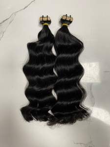 Tape Ins Wavy Textures 100% Extensions de cheveux humains vietnamiens bruts Prix de gros Tissage de cheveux à cuticules alignés pour femmes noires - Product Image 5