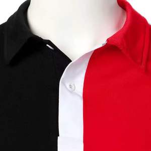 Uniforme de negocios de Golf para hombre de algodón 100% de tendencia, diseño sólido, logotipo bordado personalizado, posición frontal, 250 gramos, peso de tela - Product Image 4