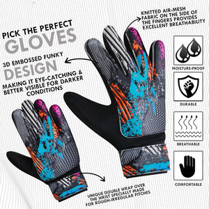 Gants de gardien de but en cuir personnalisés, professionnels, respirants, antidérapants, résistants à l'usure, pour l'extérieur - Product Image 4