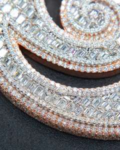 Pendentif élégant en argent sterling 925 avec moissanite baguette, collier exclusif HipHop Bling Iced, pendentifs fins et charmes tendance - Product Image 5