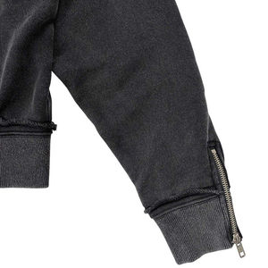 Veste en coton de haute qualité personnalisée pour jeune garçon, veste en jean à capuche zippée vintage délavée à l'acide, design tendance, taille unique - Product Image 3