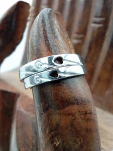 Bijoux fins, bague de fiançailles en argent sterling 925 avec trois pierres de diamant taille émeraude, 2,5 CT, ensemble de fête de mariage, cadeau tendance GIA - Product Image 5