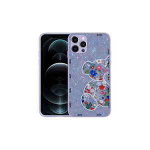 Étui de protection en silicone rigide à motif Premium Lilac Bear Edition pour iPhone 13 Pro, protection de téléphone élégante en TPU, styles tendance - Product Image 1