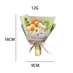 Bouquet de fleurs au crochet créatif multicolore pour filles, bouquet de fleurs artificielles au crochet - Product Image 6