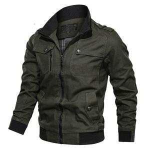 Chaqueta Bomber de Invierno para Hombre, Estilo Piloto Casual, de Lona, Tejida, Táctica, Cortavientos, Transpirable, con Cierre de Cremallera - Product Image 3