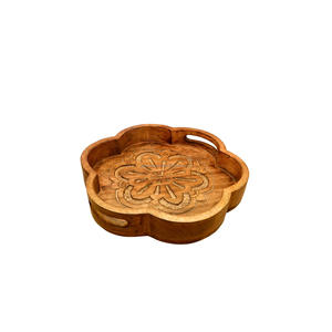 Plateau de service décoratif en bois de nacre de mangue, Style arabe, cadeaux Eid Ramadan, offre spéciale 2022 - Product Image 1