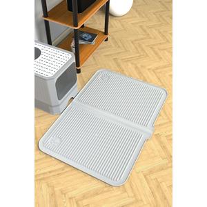 2025 Custom Logo Eco-Friendly Sand Food Mat Large Size 40x60 Washable <b>Cat</b> Toilet Front <b>Litter</b> Plastic Rubber Ata Home - Product Image 2