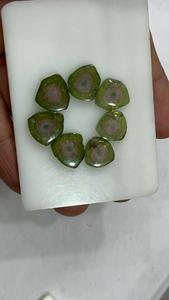 Rebanadas de turmalina de sandía natural bellamente cortadas, piedras preciosas de turmalina genuinas, piedras preciosas de turmalina natural y certificada - Product Image 5