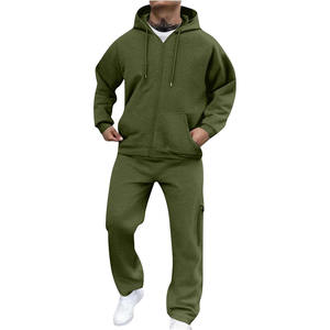 Latest Fashionable Training Jogging Wear Men Zipper <b>Tracksuit</b> Set 2025 New Design Sports <b>Plain</b> <b>Tracksuits</b> For Men - Product Image 1