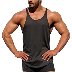Schlussverkauf Herren Tanktop Fitnessathletik Sport ärmelloses T-Shirt Herren essentielles 100% Bio-Baumwoll-Tank-Top
