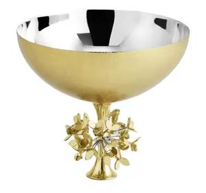 ชามเสิร์ฟอาหารทองเหลืองตกแต่งทำด้วยมือทันสมัยชามเสิร์ฟสลัด - Product Image 5