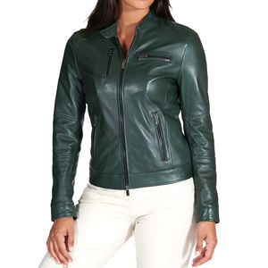 Chaqueta de Cuero Genuino para Mujer, Elegante, de Alta Calidad, Duradera, Hecha a Medida para un Look Chic, Chaquetas de Cuero para Mujer 2026 - Product Image 1