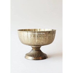 Bol de service pour fêtes de mariage et événements Décoration de table vintage Vaisselle pour cuisine et maison Bol de service en métal - Product Image 3