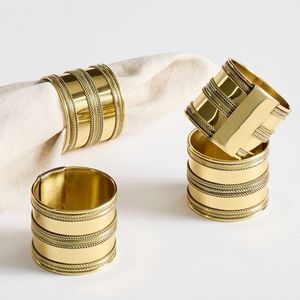 Durable stainless metal napkin <b>ring</b> set suitable for hotels restaurants parties and daily dining table usage - Product Image 5