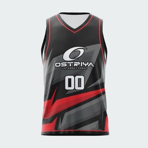 Vêtement de basketball unisexe en polyester antibactérien à séchage rapide, sans manches, avec découpe automatisée et logo frontal - Product Image 5