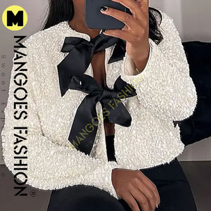 Chaqueta de Invierno Personalizada para Mujer, Elegante, Gris, de Lona Lavada, Acolchada, Transpirable, Rellena de Algodón, con Exterior de PU y Forro de Seda - Product Image 3