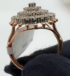 Bague de fiançailles pour femmes en or massif 14K 18K élégante et luxueuse, diamant naturel véritable taille brillante, bague en diamant de troisième partie - Product Image 3