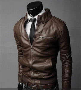 Veste de moto pour hommes, nouveau manteau en cuir PU d'automne et d'hiver - Product Image 4