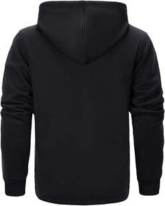 Logo personnalisé en gros de haute qualité 100% coton hommes décontracté à manches longues hommes pull zippé polaire sweats à capuche pour hommes - Product Image 4