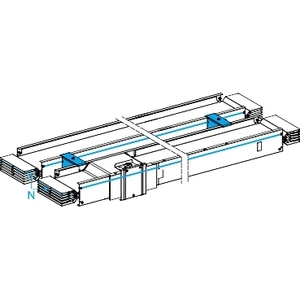 Per SCHNEIDER ELECTRIC KTC6300EB440 CANALIS KT 4X6300CO, barra portacavi e cavo con fissaggio a bullone, lunghezza 4M - Product Image 1