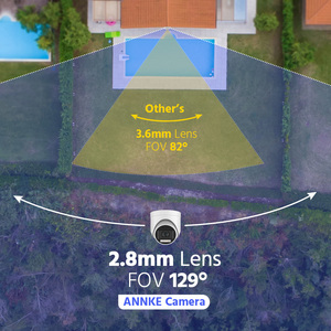 Annke 3K 5MP 4 cái thiết lập cho nhà và kinh doanh giám sát TVI Analog CCTV Camera thông minh kép ánh sáng Microphone Camera An Ninh - Product Image 5