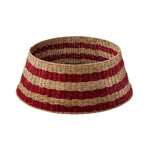 Sustainable Natural Seagrass <b>Tree</b> <b>Collar</b> Eco-Chic Christmas <b>Tree</b> Skirt For Festive Charming Home Decor, Handmade In Vietnam - Product Image 1