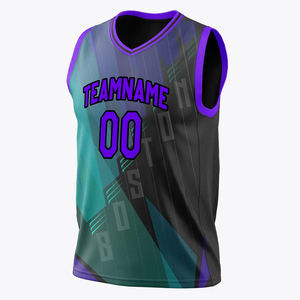 Maillots de basket-ball pour homme séchage rapide réversible uni noir et blanc Team Fit dry fit grande taille modèles de sublimation disponibles - Product Image 3