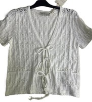 Sudadera de punto informal teñida con cuello redondo y manga larga a cuadros, estilo traje holgado para mujer