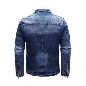 Wholesale Mens Denim <b>Jean</b> Jacket Faded Premium Cotton Button <b>Up</b> Slim Fit jackets Label Customized - Product Image 6