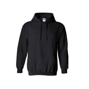 Sudadera con capucha de manga larga para hombre de primera calidad, sudaderas de lana central de invierno con bordado, estampado personalizado, ropa de moda OEM negra - Product Image 1