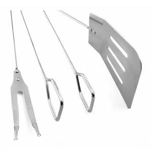 Pince de cuisine en acier inoxydable argenté finition dorée pour la cuisson du pain salade BBQ ustensiles de service maison hôtel cuisine utiliser un design élégant - Product Image 1