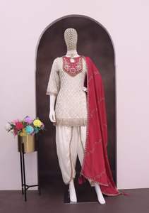 ชุดสูทผ้าชินอนปักลายดีไซน์ทันสมัยจากอินเดีย - Product Image 6