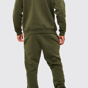 Conjunto de chándal extragrande de algodón pesado para hombre, Sudadera con capucha apilada personalizada, pantalones de chándal sueltos apilados para invierno - Product Image 4